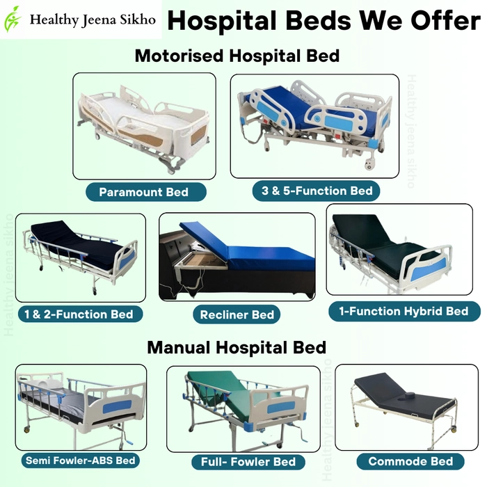 Buy or Rent Patient Bed in Thane – Motorized Semi Fowler & 3 Function Fowler Bed | MediZipp